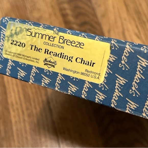 Vintage 1989 Michael's "The Reading Chair" Wall Art Plaque - New in Box - Picture 6 of 6